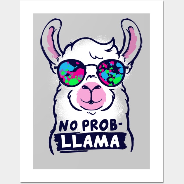 No probllama llama Wall Art by NemiMakeit